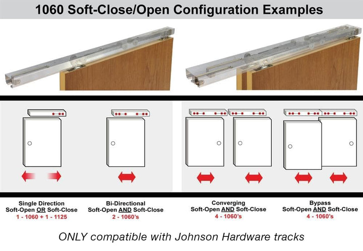 Johnson Hardware 1060 Soft Close Hanger - USA Made, , S
