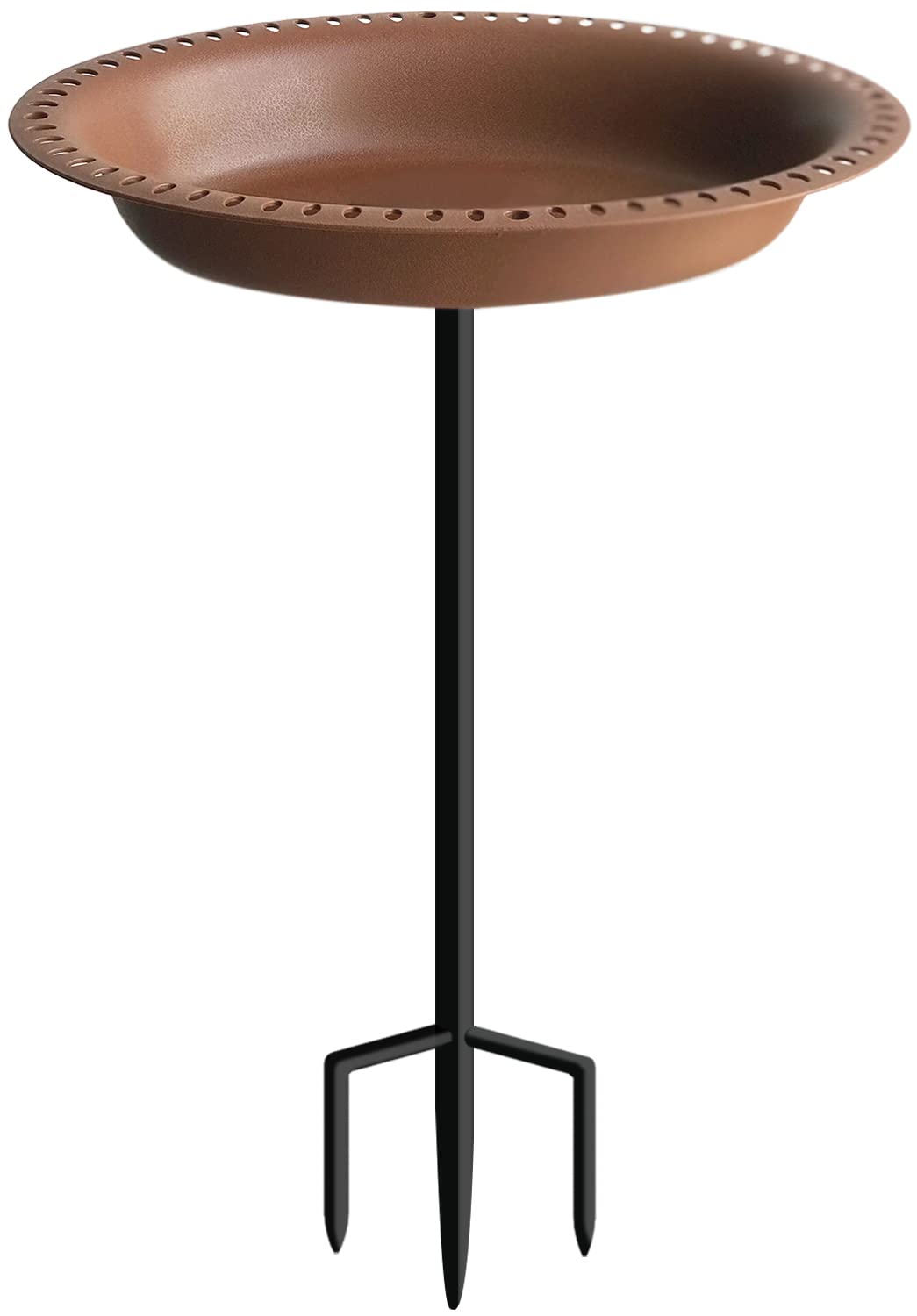 28 inch Lightweight Birdbaths Antique Decoration Detachable Birdfeeder &amp; Bird Bath for Outdoor Garden, Oblong Chocolate