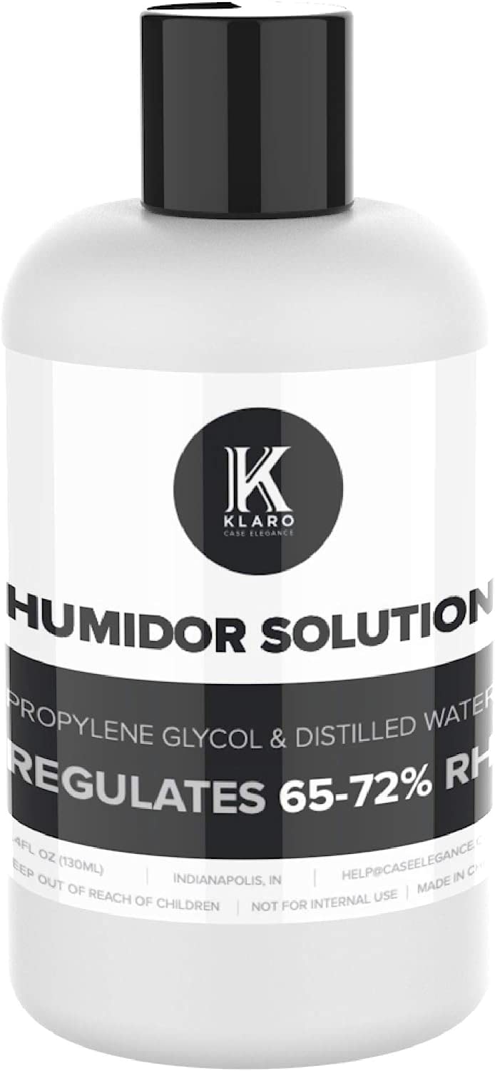Klaro Humidor Solution Single Bottle - Regular Solution for Summer Months/Humid Climate 250ml - Klaro by Case Elegance