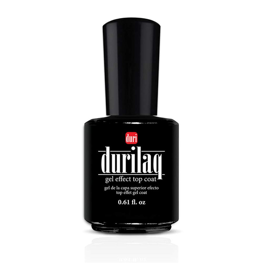 duri Nail Polish, laq Gel Effect Top Coat, Glossy, Fast Drying and Long Lasting Gel Like Look, .61 fl.oz. 18 ml.