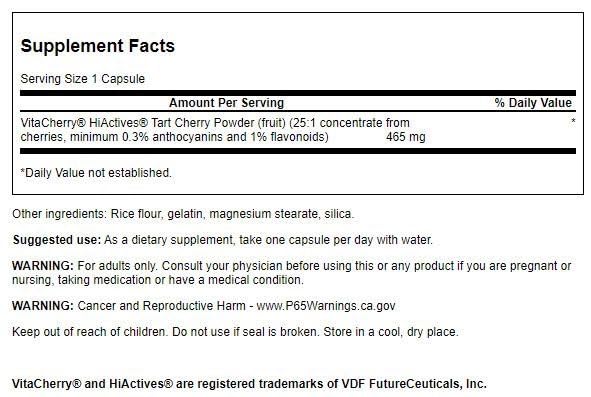 Swanson HiActives Tart Cherry - Natural Supplement Supp