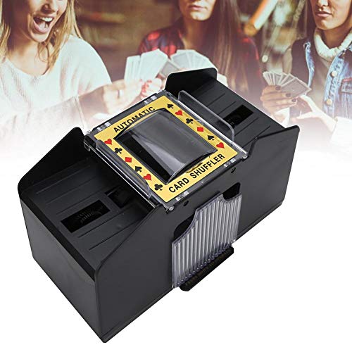 Brrnoo Card Shuffler, Automatic Battery Powered Playing Card Shuffler Machine for 1 to 4 Deck Poker, Adult Elderly Professional Cards Shuffling Machine