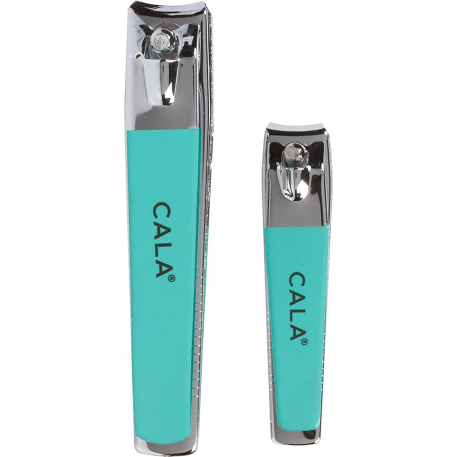 Soft touch mint nail clipper duo