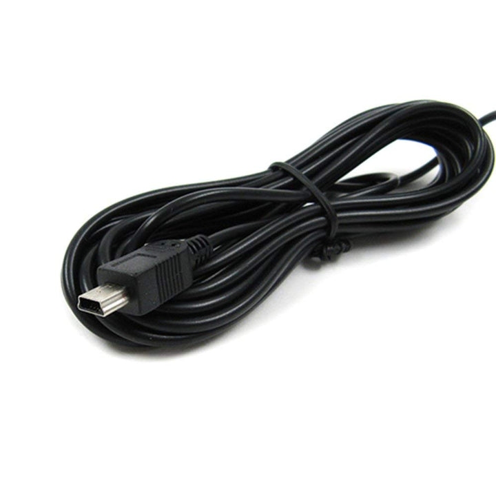 Universal Car Charger Adapter 5 Pin Mini USB 4M DC 1A Power Supply for GPS Navigation Dash Cam (4 Meter/13ft)