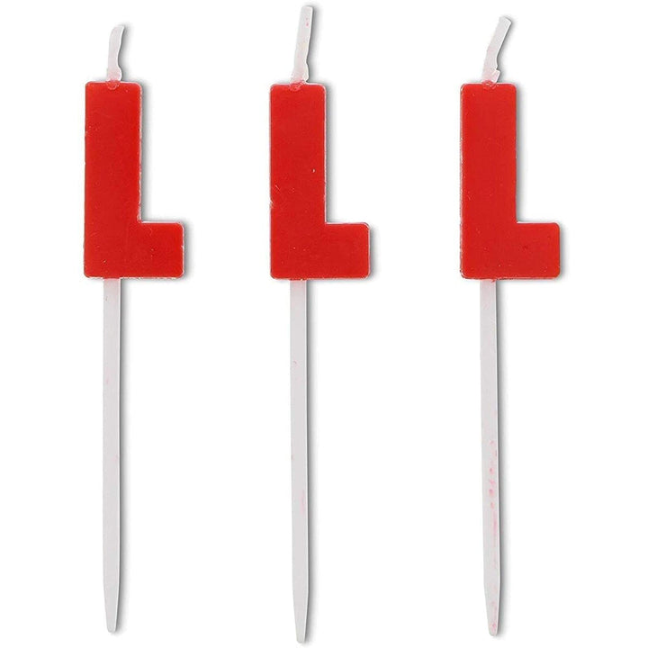 Letter L Birthday Cake Candles Set with Holders (96 Pac