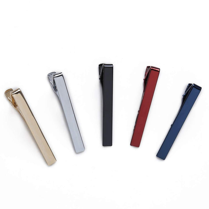 5 Pcs Tie Clips for men Tie Bar Clip Set for Regular Ties Necktie Wedding Business Tie Pin Clips
