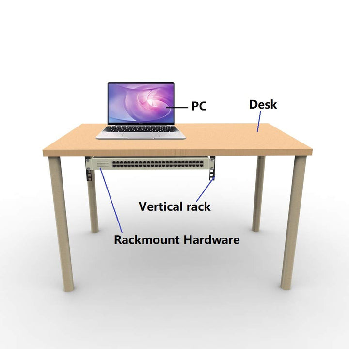 1U Folding 19 Inches Cold Rolled Steel Wall Mountable Simple Vertical Rack and Networking Euipment Rack Including Hardware for Assembly(1U100