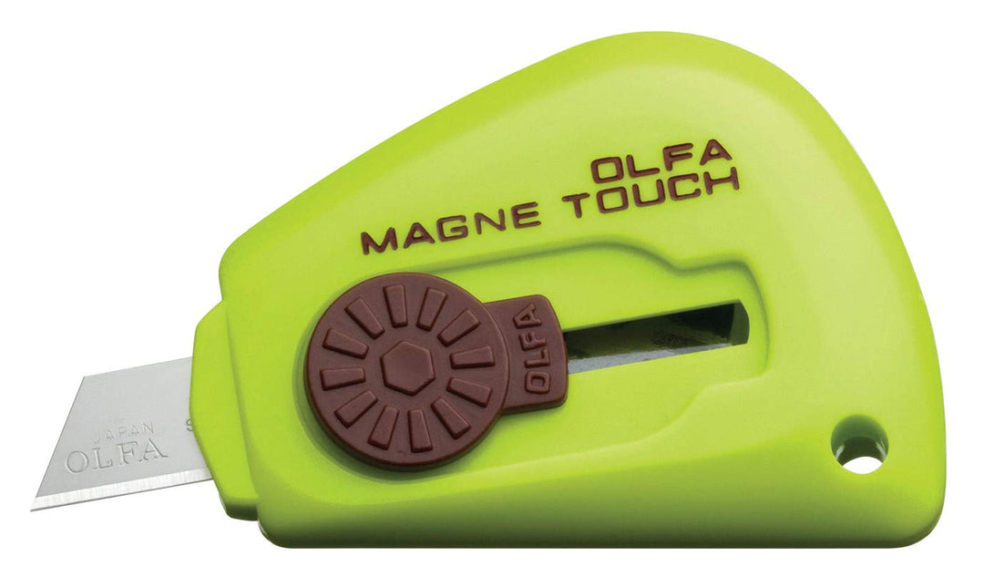 Magnetic Touch Knives (TK-3M/2P) - Multi-Purpose Disposable Mini Pocket Sized Utility Knife Box Cutter w/Retractable Stainless Steel Blade &amp; Keychain Hole (2 Pack)