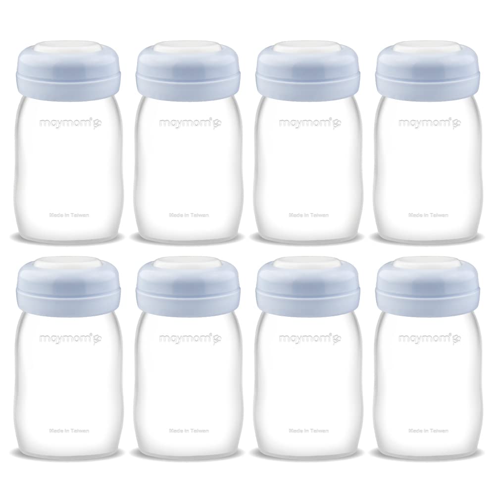 Maymom Wide Neck Breastmilk Collection n Storage Bottle 5.4 oz; Re-markable SureSeal Disc. Compatible with Spectra S2 Spectra S1 Spectra 9 Plus.