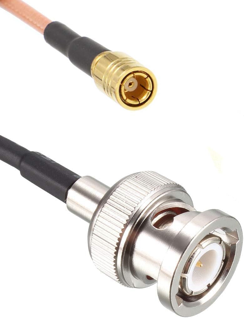 RF coaxial coax cable assembly BNC male to SMB female 12&#39;&#39;