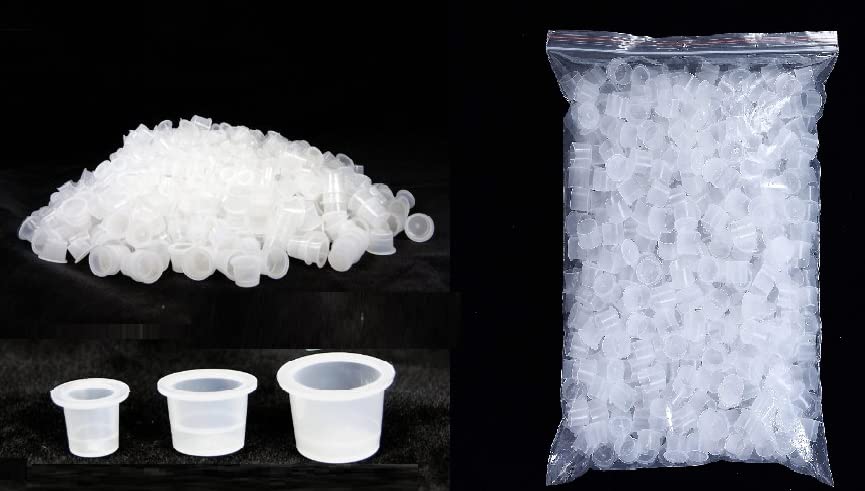 Tattoo Ink Caps Cups 1000 pcs, Mixed Sizes #9 Small #13 Medium #16 Large