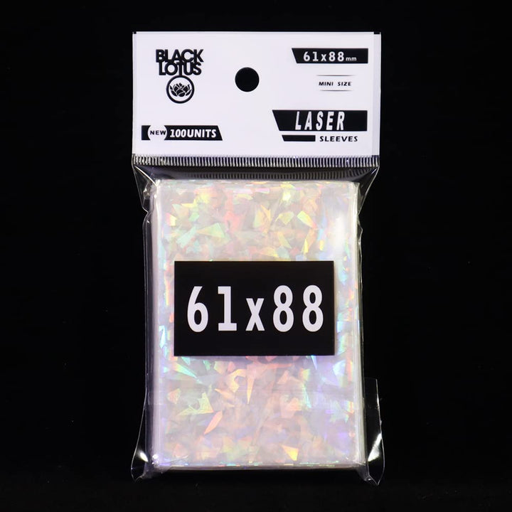 100pcs Broken Glass Gemstone Laser Flashing Card Film Holographic Idol Photo Sleeves Ultra Super Protector (61x88mm)