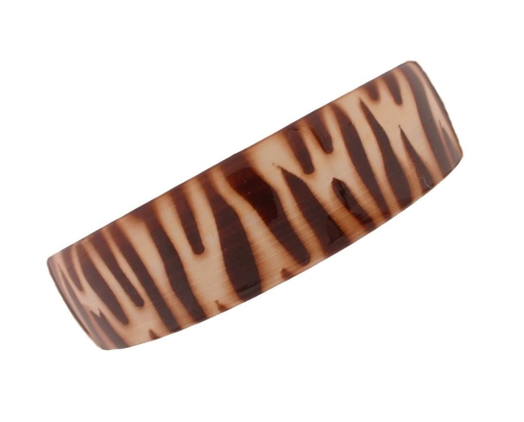 What A Wide Head Band In Mustard And Brown Zebra Hand Painting