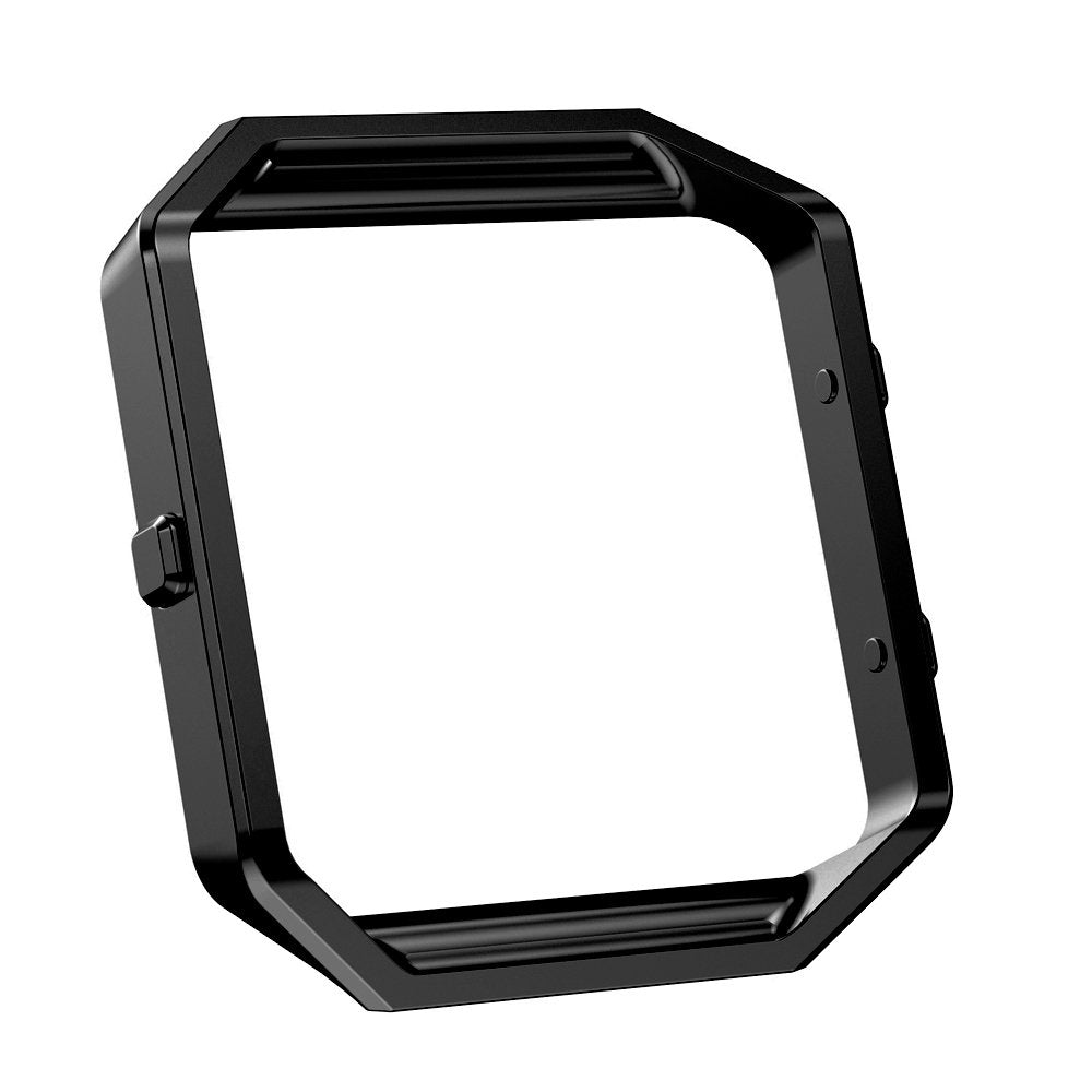 AISPORTS Fitbit Blaze Frame Black, Fitbit Blaze Accessory Frame Stainless Steel Metal Watch Frame Holder Shell Replacement Housing Protective Case Cover for Fitbit Blaze Smart Watch