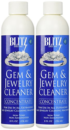 653 Gem &amp; Jewelry Non-Toxic Cleaner Concentrate for use in Cleaning Machines, 8 Ounces, 2-Pack