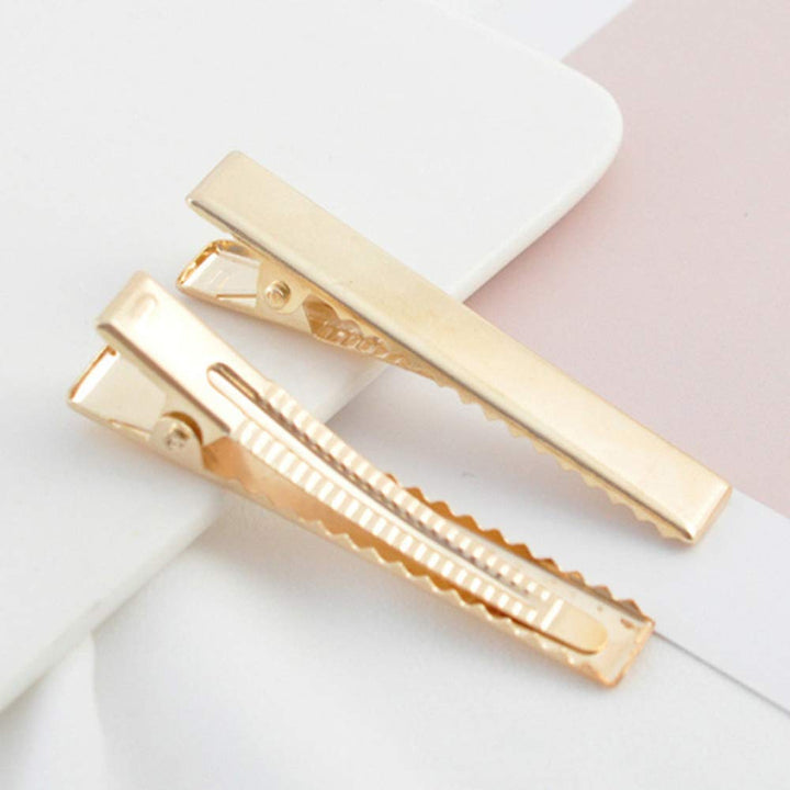 120 Pcs 1-3/4 Inch(45 mm) Gold Alligator Hair Clips Metal Clips Flat Top with Teeth for Arts &amp; Crafts Projects, Dry Hanging Clothing, Office Paper Document Organization, Hair Care