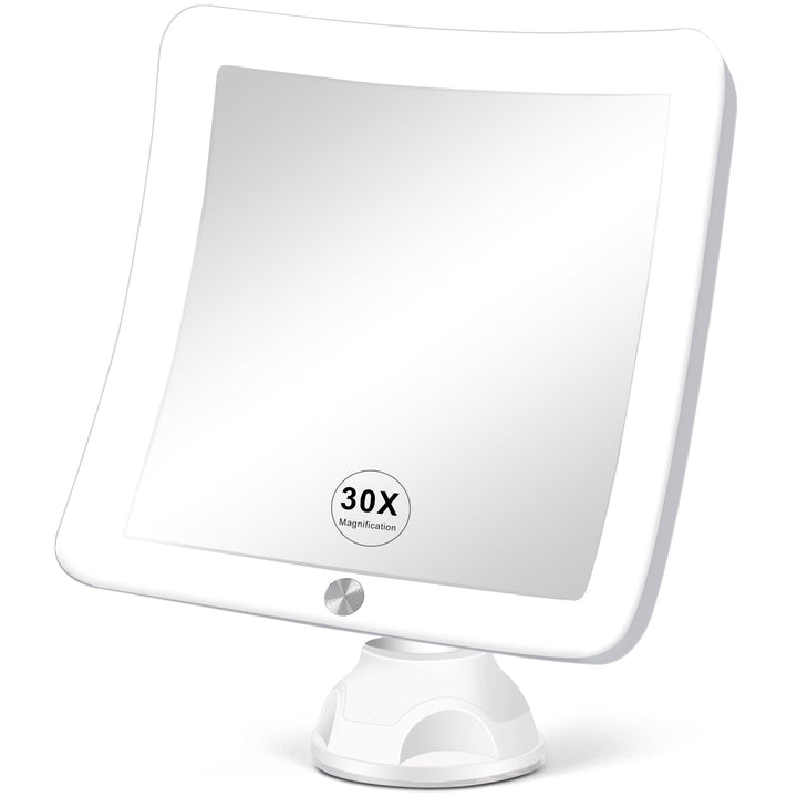 15X Magnifying Mirror with Light - Upgraded 2021 Version Lighted Makeup Mirror with Magnification, Led Magnified Mirror for Bathroom with Suction Cups, Lighting Adjustable, Dual Power Supply