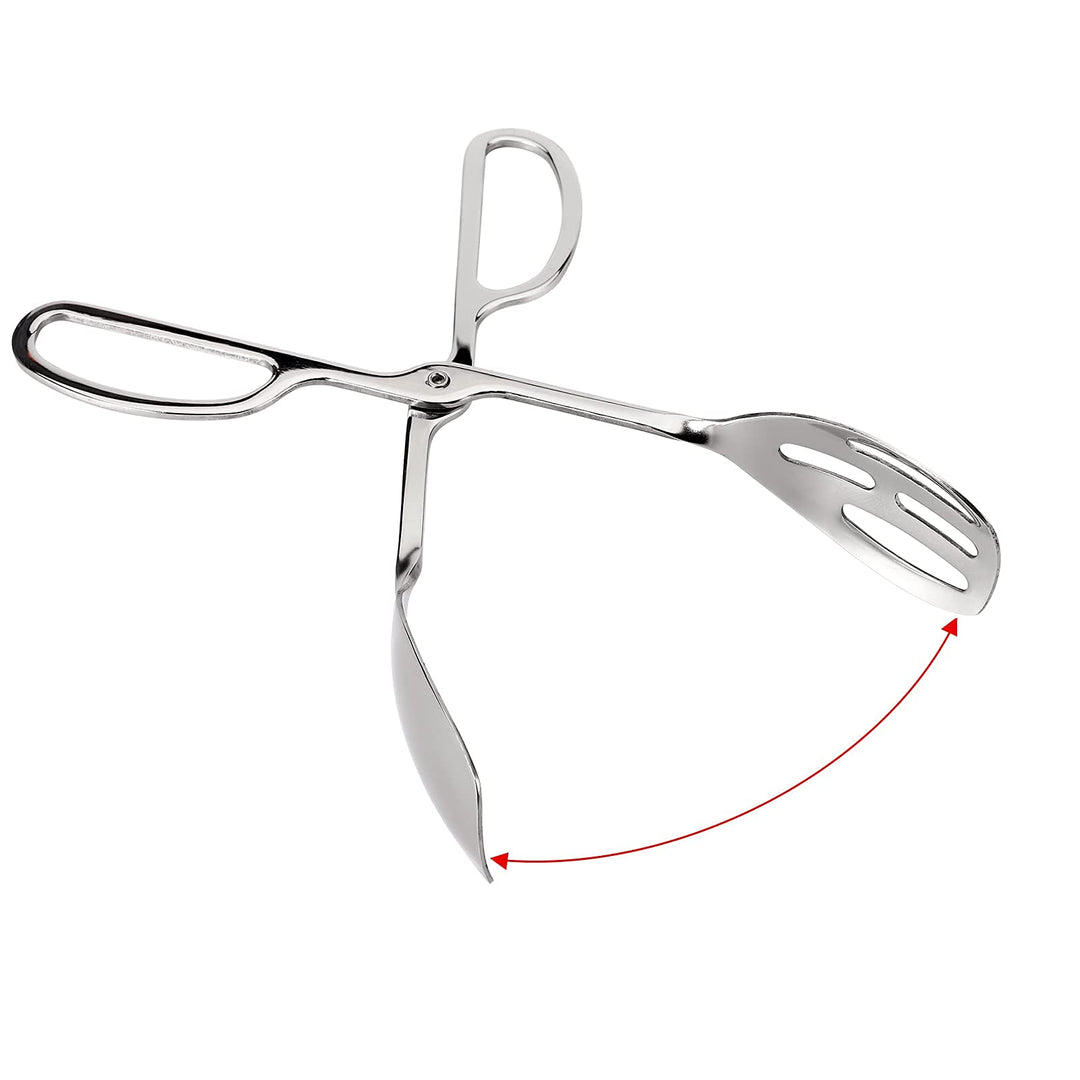 2 Pack Buffet Tongs Salad Tongs, 10 Inch Stainless Steel Food Serving Tongs Bread Tongs with Scissor Handles for Kitchen, Party