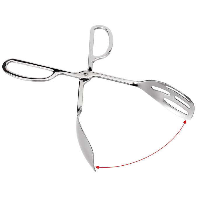 2 Pack Buffet Tongs Salad Tongs, 10 Inch Stainless Steel Food Serving Tongs Bread Tongs with Scissor Handles for Kitchen, Party