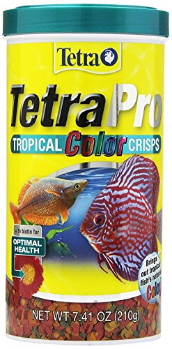 Pro Tropical Color Crisps, Fish Food With Natural Color Enhancers, Tropical Fish Food, 7.41 Ounces