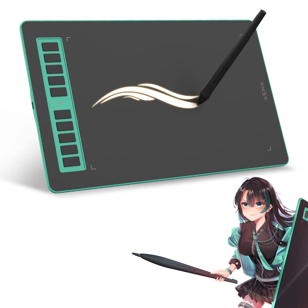 P3 MacOS and Android Supported Graphic Drawing Tablet P3-1060 10x6 inch with 10 Shortcut Keys, 8192 Pressure Levels Battery-Free Pen for Digital Art, Design, E-learning/Online Classes, OSU Gaming