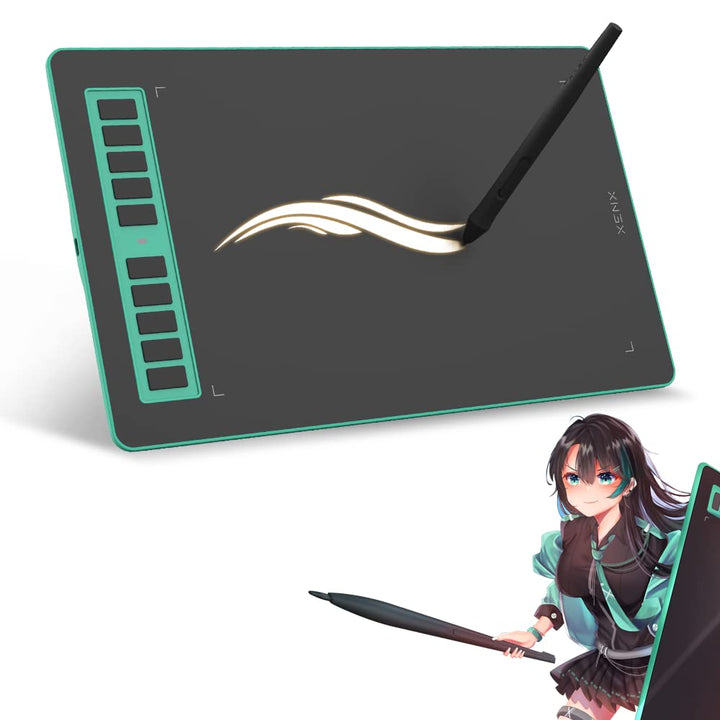 P3 MacOS and Android Supported Graphic Drawing Tablet P3-1060 10x6 inch with 10 Shortcut Keys, 8192 Pressure Levels Battery-Free Pen for Digital Art, Design, E-learning/Online Classes, OSU Gaming