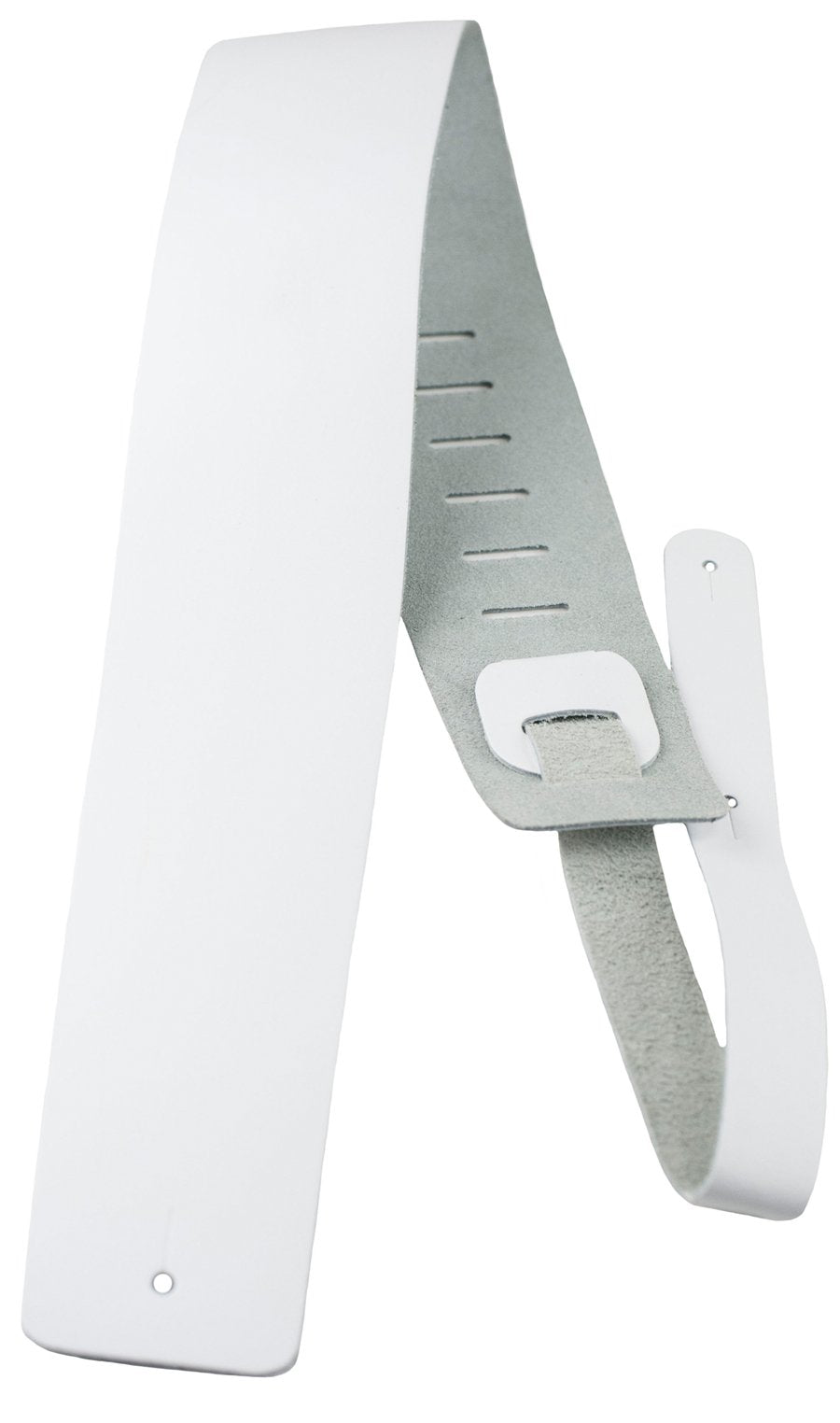 Perris Leathers B35-2188 Plain Leather Guitar Strap, 3.5/44.5 x 53, White