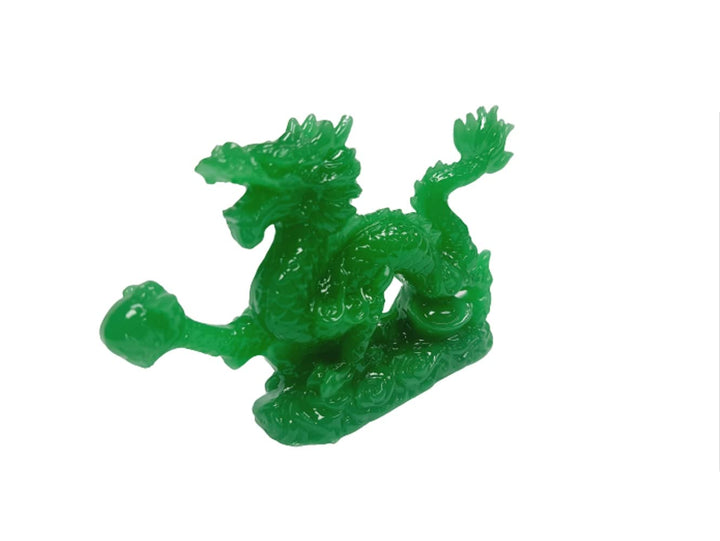 DMtse Chinese Feng Shui Dragon Lucky Jade Color Figurin