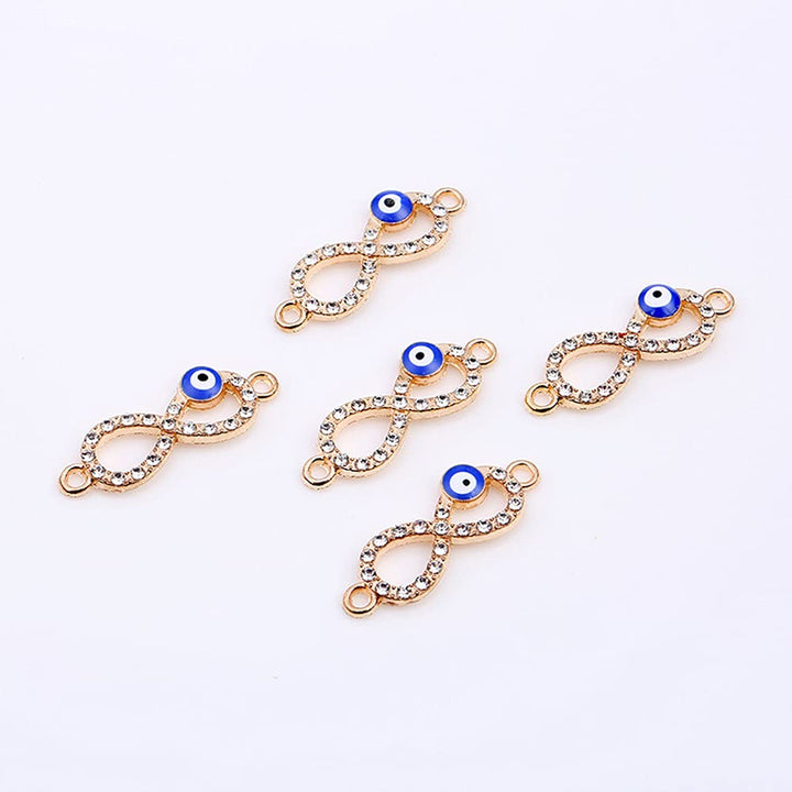 Evil Eyes Connector Charms, 30Pcs Infinity Symbol Rhine