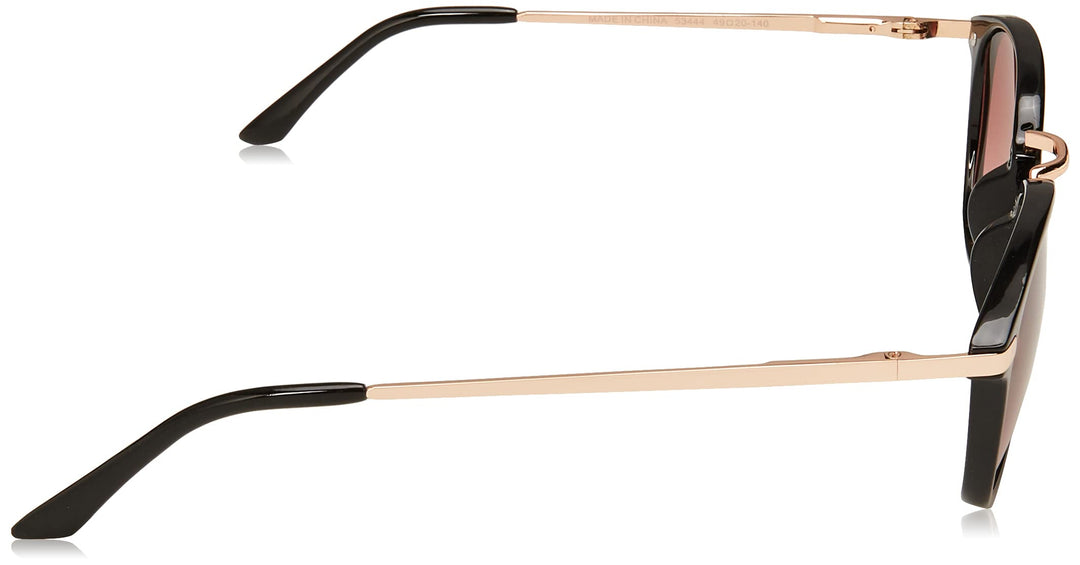 Unisex - Adult Castro Round Sunglasses,Black,198 mm