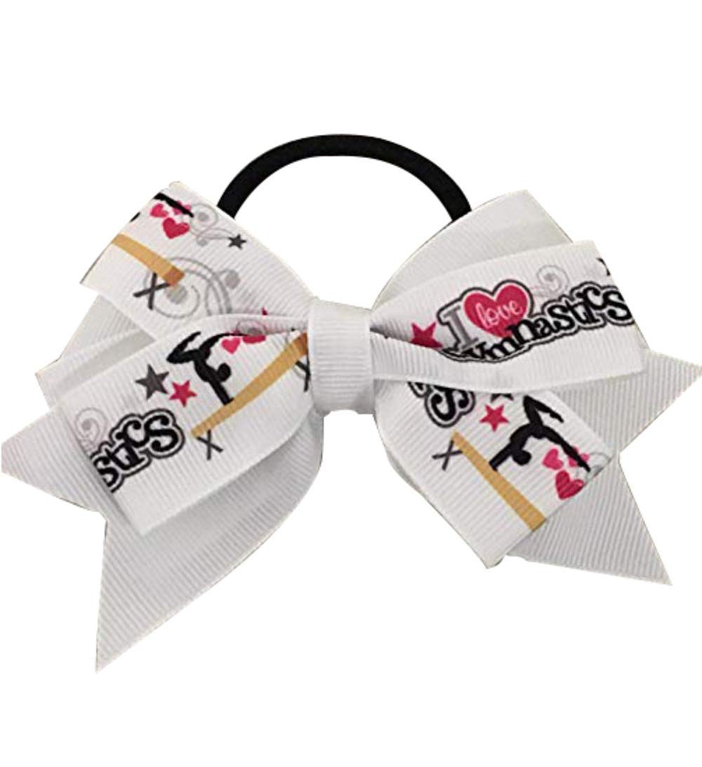 Gymnastics Hair Bow- Girls Gymnastics Hair Accessories- Gymnastics Elastics for Gymnast