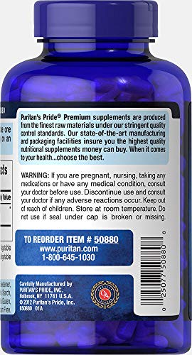 Puritan&#39;s Pride L-arginine 1000 Mg Capsules, 10