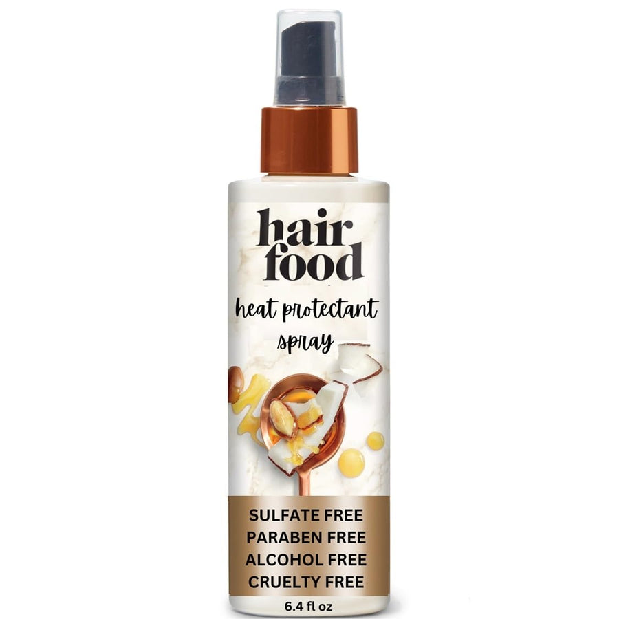 Coconut & Argan Oil Heat Protectant Leave-In Spray for All Hair Types, 450°F Heat Protection, Sulfate-Free, Paraben-Free, Dye-Free, Alcohol-Free, Adds Shine, 6.4 Fl Oz