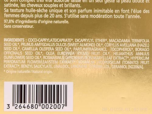Huile Prodigieuse Multi,Purpose Dry Oil, 3.3 Fl Oz