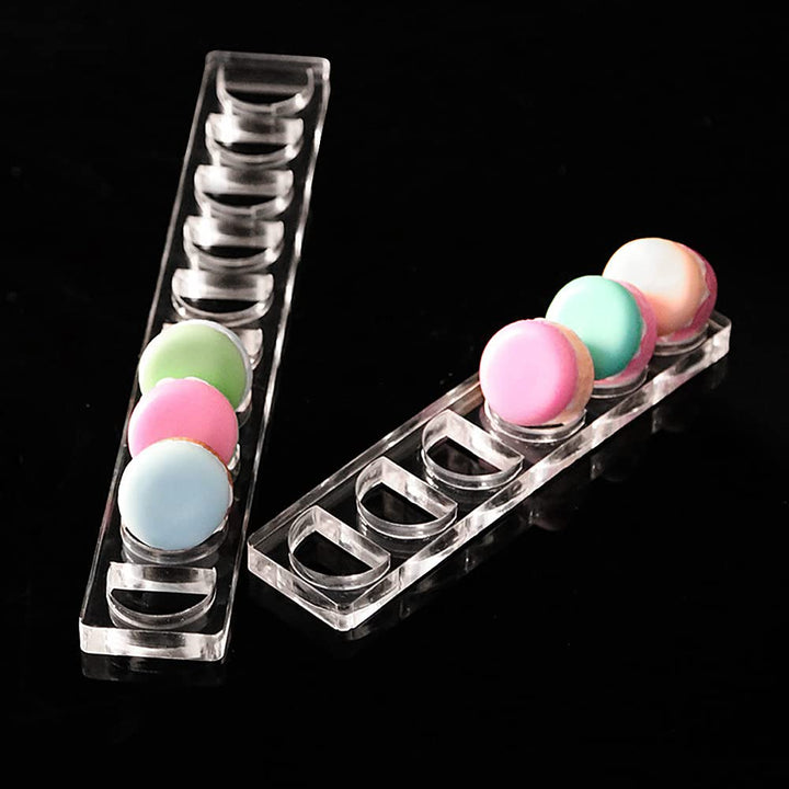 2 Pcs Clear Acrylic Macaron Cake Stand Pick Cookies Display Tray Cake Stand Dessert Display Stand for Wedding Baby Shower Birthday Party Candy Decorative(Capacity:6 &amp; 10)