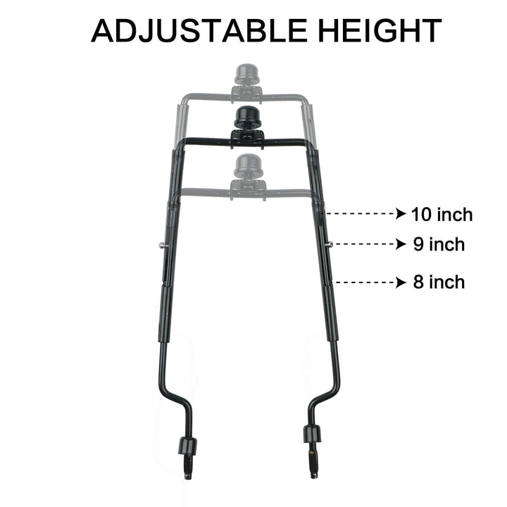 Lamp Shade harp Holder Lamp Harp Adapter 8 9 10 inch Works with Most of Lamp Style Adjustable 3/8 IP Standard,E14,E26,E27 Light Base UNO Fitter Adapter Converter Finial Set -Black