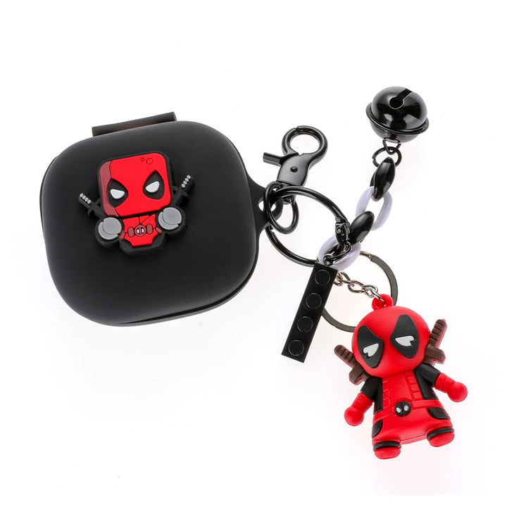 Case for Beats Fit Pro Earbuds, Cartoon Silicone Charging Case Protective Cover with Cute Doll Keychain Anti-Lost Lanyard for Beats Fit Pro Wireless Headphones