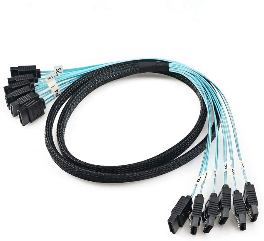 High Speed 6Gbps 6pcs/Set Sata Cable SAS Cable for Server 0.5m