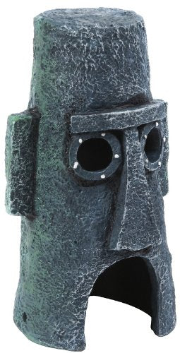 Spongebob Squarepants Squidward’s Easter Island Home - Officially Licensed Aquarium Ornament - Medium (SBR11)