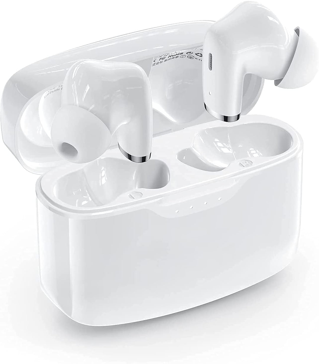 Wireless Earbuds E90 with Extra Deep Bass, IPX8 Waterproof Stereo Headphones, in Ear Built in Mic Earbuds, Touch Control Headset with Type-C Fast Charge
