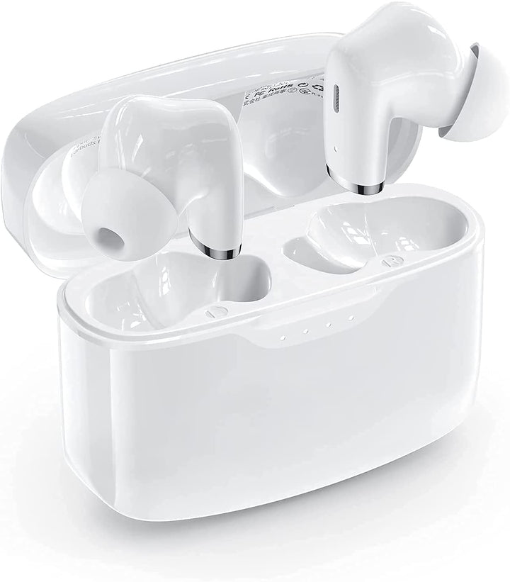 Wireless Earbuds E90 with Extra Deep Bass, IPX8 Waterproof Stereo Headphones, in Ear Built in Mic Earbuds, Touch Control Headset with Type-C Fast Charge