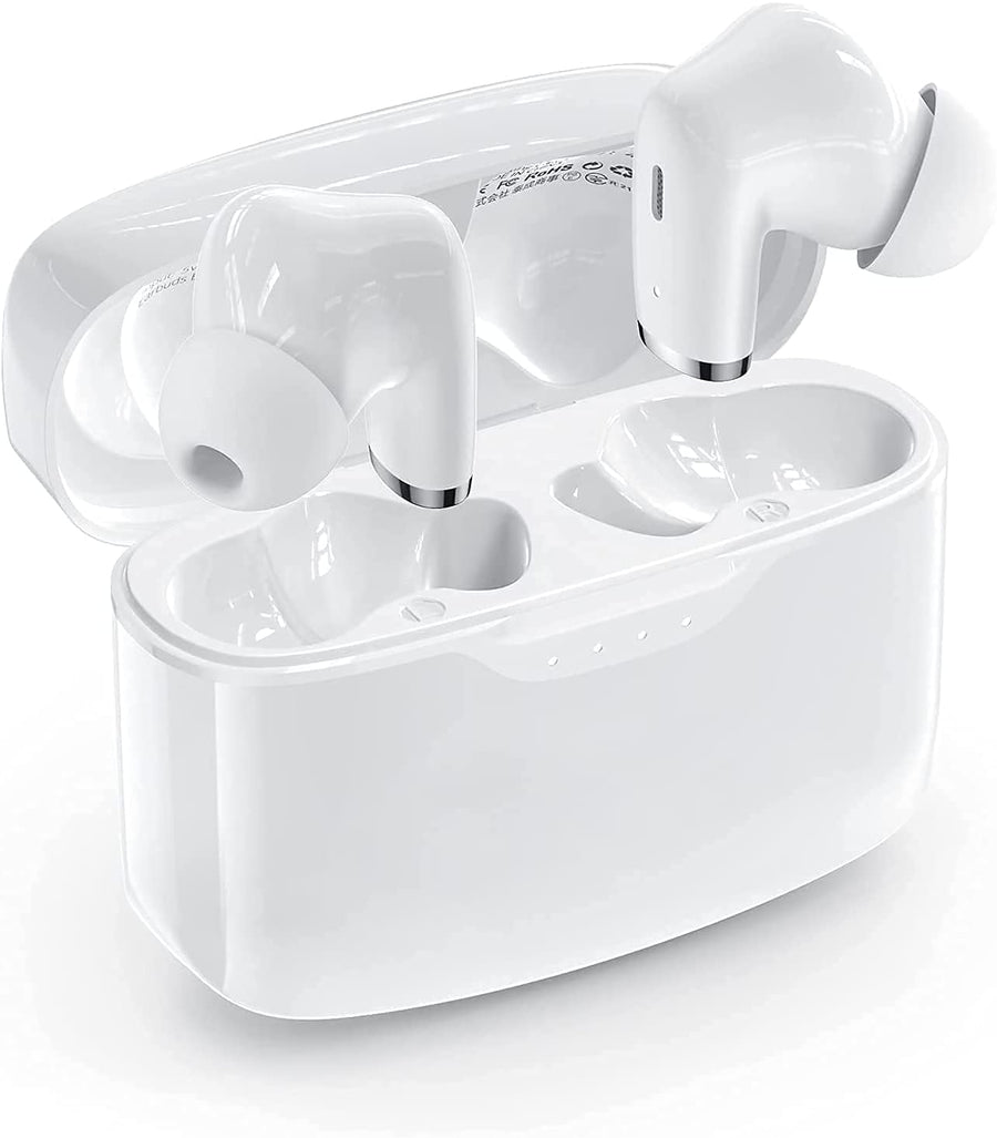 Wireless Earbuds E90 with Extra Deep Bass, IPX8 Waterproof Stereo Headphones, in Ear Built in Mic Earbuds, Touch Control Headset with Type-C Fast Charge