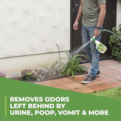 Outdoor Odor Eliminator for Pets, Dogs, Ideal for Artificial Grass &amp; Patio (32 oz Hose End Sprayer)