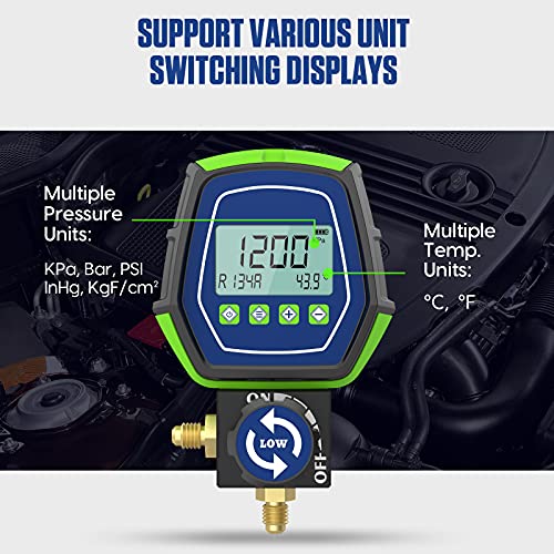 Digital HVAC Gauges,R410A R134A Digital Vacuum Pressure