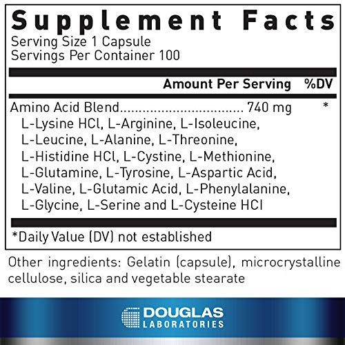 Aminoblend | Nutritionally Balanced Mixture of Amino Acids | 100 Capsules