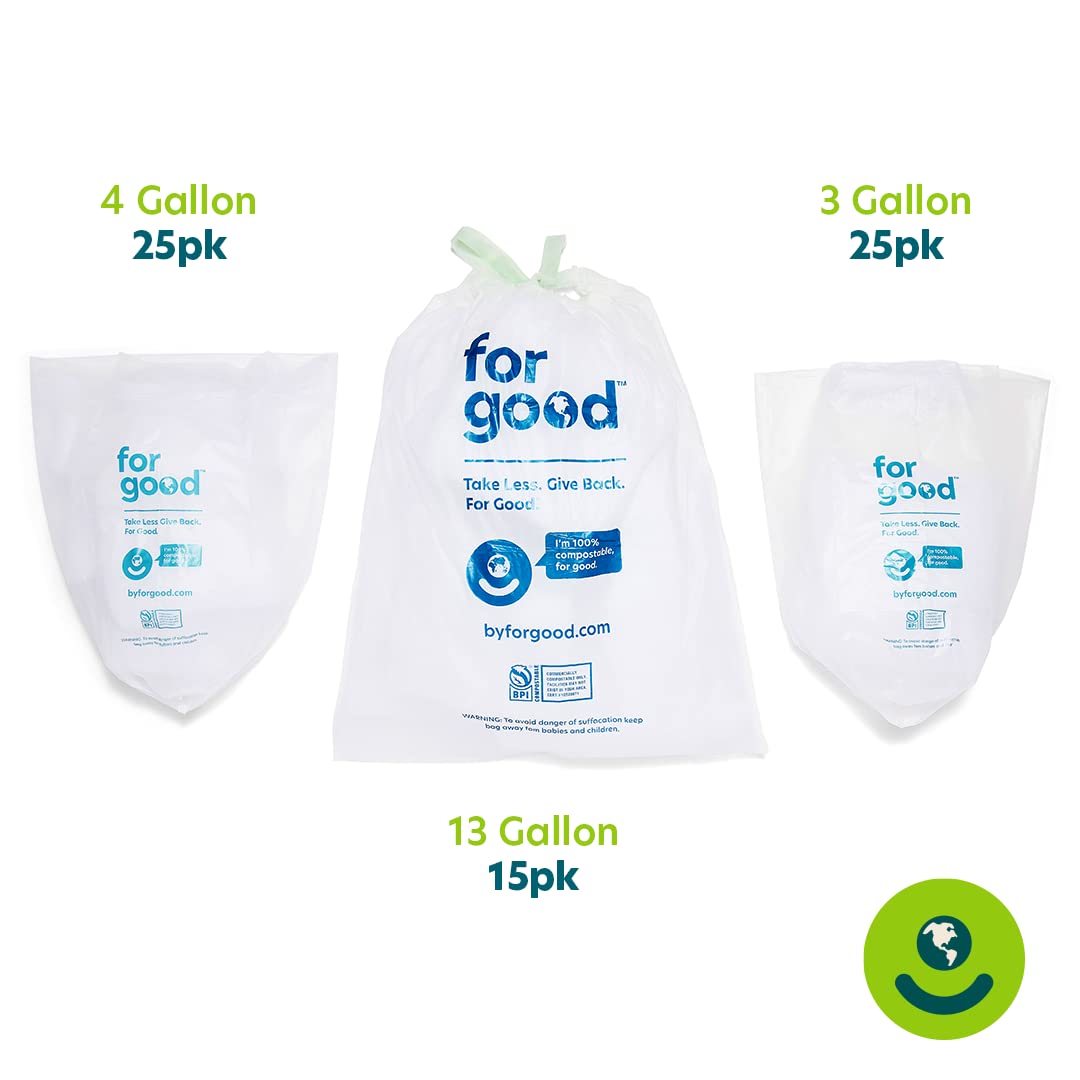 for: good Compostable 3 Gallon Food Scrap Bags – Biodeg