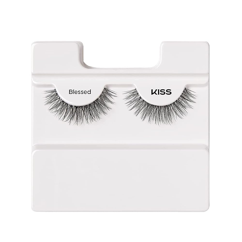 MLBB My Lash But Better False Eyelashes, Everyday Wearable Volume with Superfine Band Technology, Easy To Apply, Reusable, Cruelty-Free, Strip Lashes, Blessed, 1 Pair Fake Eyelashes