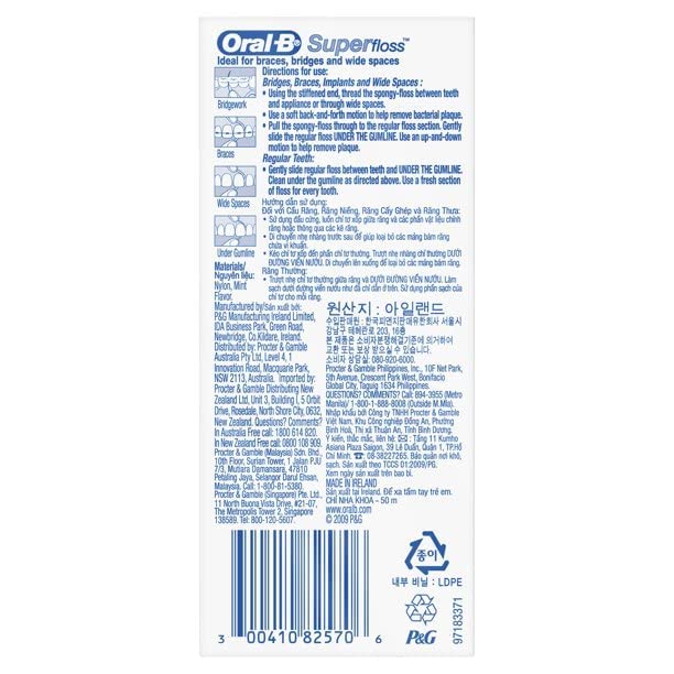 Oral-B Super Floss, Dental Floss, Original (50-count), 