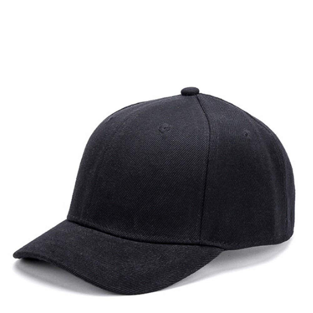 Short Bill Brim Dad Cap Unisex Classic Baseball Hat Anti Sweat Sunscreen Trucker Cap Hat Black, 22-24inch