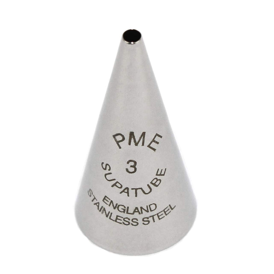 Writer No.3, Standard, Silver (ST3) Seamless Stainless Steel Supatube Decorating Tip, 3